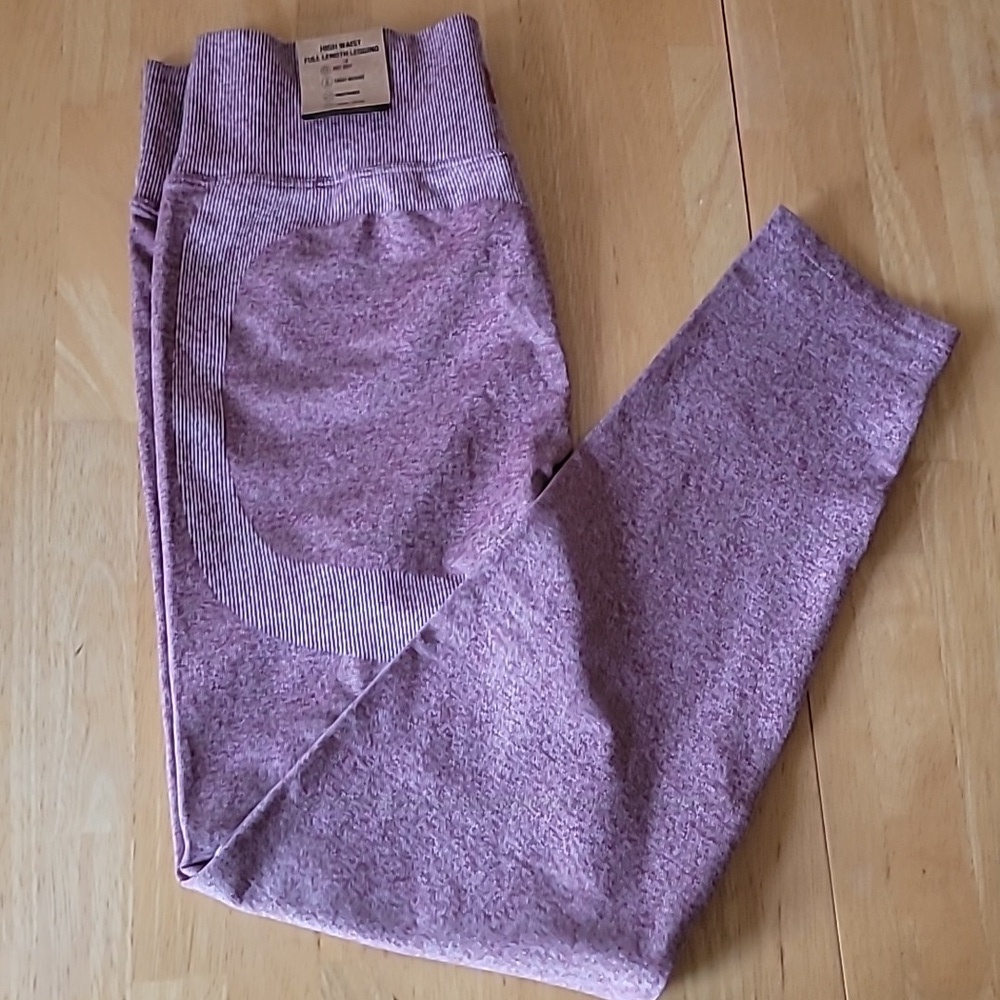 Pink Victoria Secret High Waist Full Length Seamless Leggings